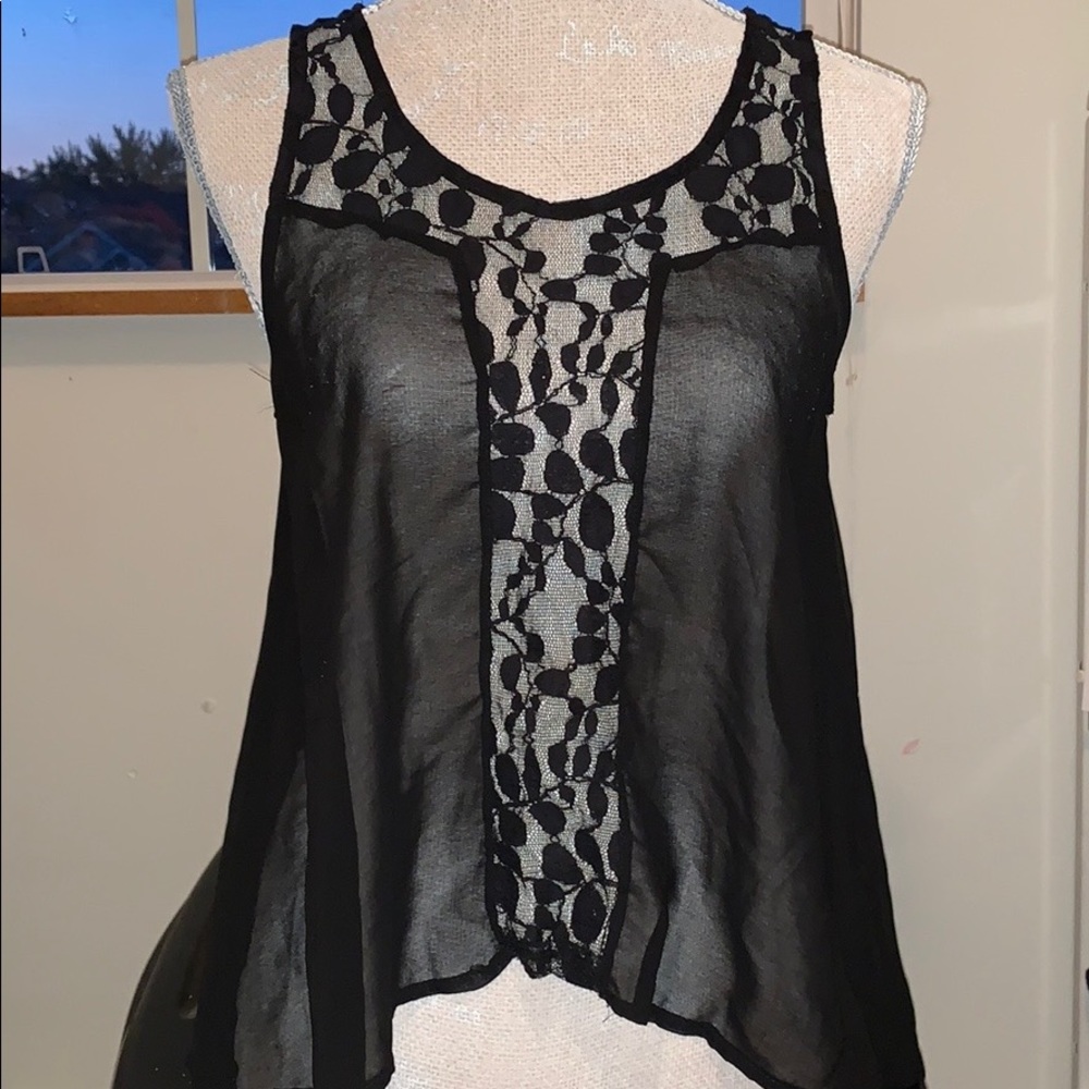 🔴 SOLD🔴 Black sheer lush top